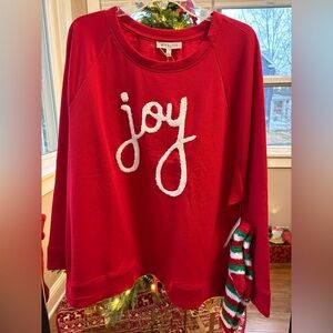 NWT Workshop Republic Holiday Sweatshirt with matching cozy socks!!